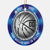 Blue Personalisiert Basketball Ornamente für Mädch (Links)