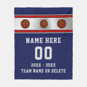 Blue Personalisiert Basketball Senior Night Gesche Fleecedecke (Vorderseite)