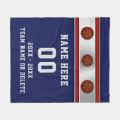 Blue Personalisiert Basketball Senior Night Gesche Fleecedecke (Vorderseite (Horizontal))