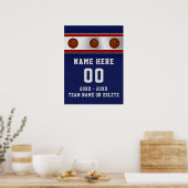 Blue Personalisiert Basketball Senior Night Poster (Küche)
