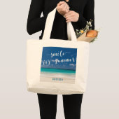 Blue Personalisiert Beach Bags Jumbo Tasche (Vorderseite (Produkt))