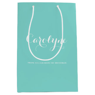 Blue Personalisiert Bridesmaid Brautparty Mittlere Geschenktüte