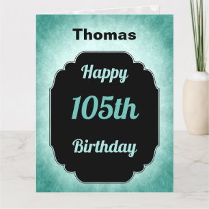 Blue personalisiert Happy 105. Geburtstag Karte