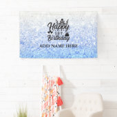 Blue Personalisiert "Happy First Birthday" Banner (Insitu)