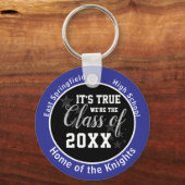 Blue Personalisiert High School Class 2023 Schlüsselanhänger (Rückseite)