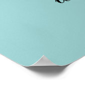 Blue Personalisiert Hochzeitssymbol Poster (Ecke)