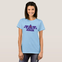 Blue Personalisiert Initials Triangle Heart Women