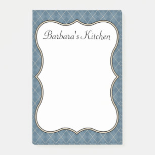 Blue Personalisiert Kitchen Notepad Geschenk Post-it Klebezettel