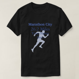 Blue Personalisiert Marathon Runner T - Shirt