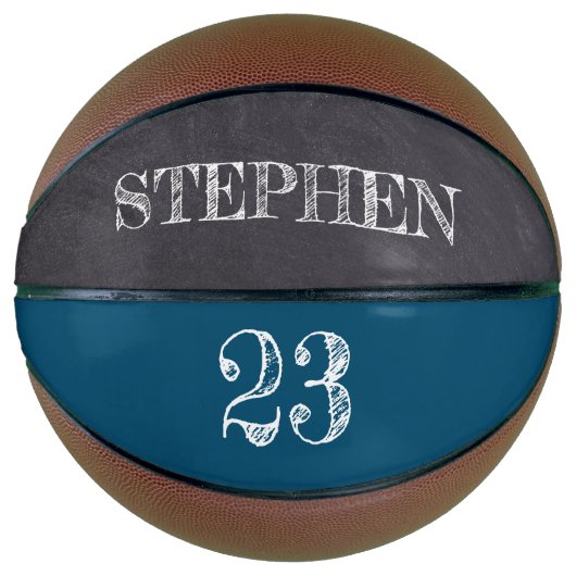 Blue Personalisiert Name Ball Player Nummernätzung Basketball (Vorderseite)
