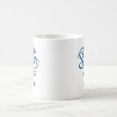 Blue Personalisiert Name Senior 2025 Kaffeetasse (Mittel)