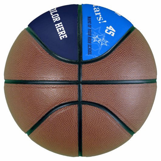 Blue Personalisiert Name Team Stars Basketball (Rechts)