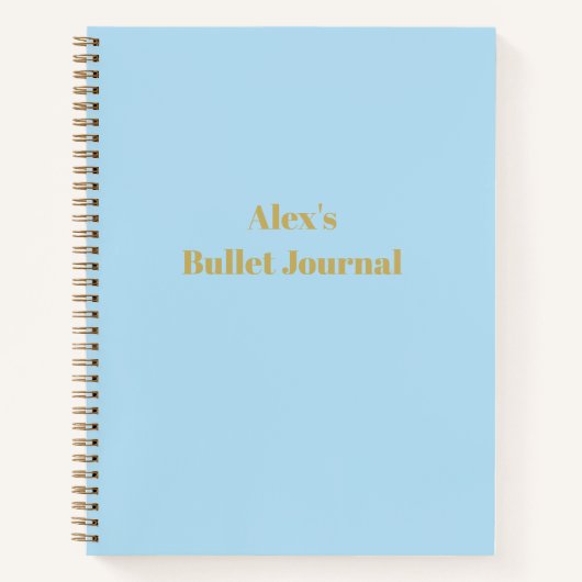 Blue Personalisiert Notebook Bullet Journal Notizblock (Vorderseite)