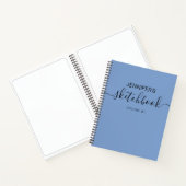 Blue Personalisiert Sketchbook Ihr Name Notizblock (Innenseite)