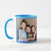 Blue Personalize FOTO TEMPLATE Geschenk Kaffee Tas Tasse (Links)