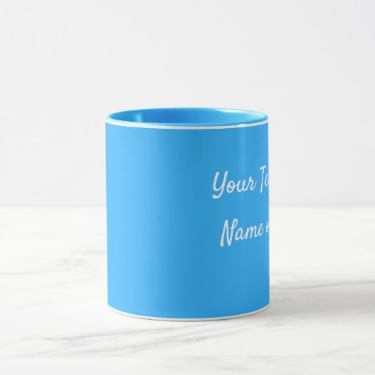 Blue Personalize Message Coffee Cup Geschenk Tasse (Zentrum)