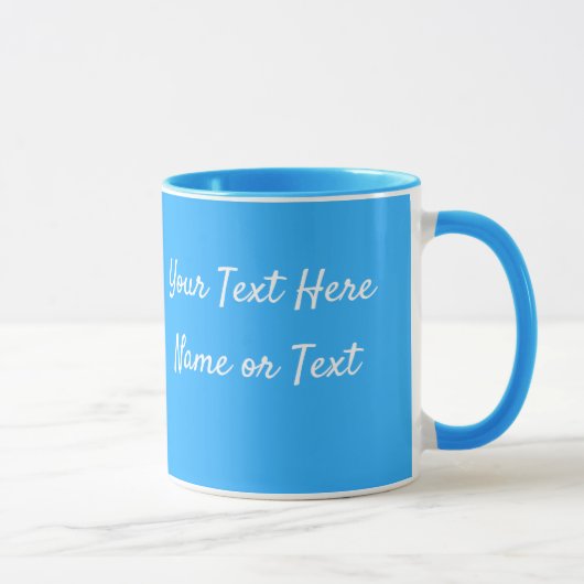 Blue Personalize Message Coffee Cup Geschenk Tasse (Rechts)