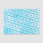 Blue Personalized Name Seidenpapier (Vorderseite)