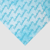 Blue Personalized Name Seidenpapier (Ausschnitt)