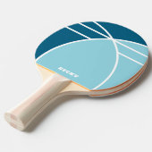 Blue Personalized Ping Pong Paddle with Name Tischtennis Schläger (Vorderseite)