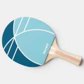 Blue Personalized Ping Pong Paddle with Name Tischtennis Schläger (Seitenansicht)