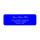 Blue Personalized Return Address Mailing Labels (Vorne)