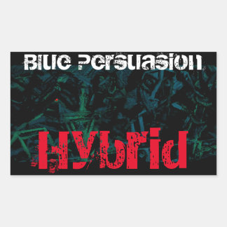 Blue Persuasion Hybrid Rechteckiger Aufkleber
