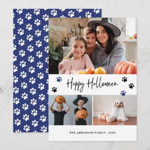 Blue Pet Foto Happy Halloween Feiertagskarte