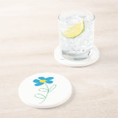 Blue Petal Blume Untersetzer (Seite)