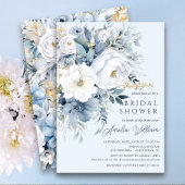 Blue Petal Bridal Dusche Einladung