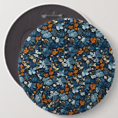 Blue Petal Harmonie: Einzigartiges Design für Blum Button (Vorne & Hinten)