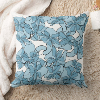 Blue Petal Harmony Kissen Abdeckung