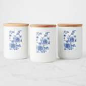 Blue Petal Keramik Storage Jar Lebensmitteletikett (Flaschen)