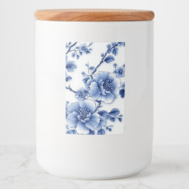 Blue Petal Keramik Storage Jar Lebensmitteletikett