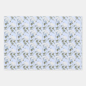 Blue Petal Symphony 3 Geschenkpapier Set (Vorderseite)