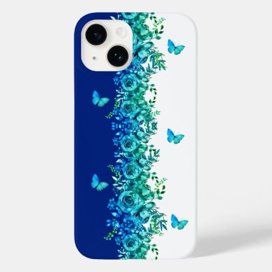 Blue Petal Symphony Phone Case (Rückseite)