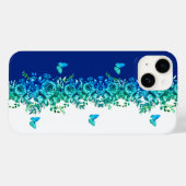 Blue Petal Symphony Phone Case (Rückseite (Horizontal))