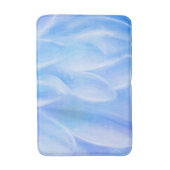 Blue Petals Abstraction Medium Bath Mat Badematte (Vorderseite Vertikal)