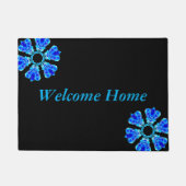 Blue Petals Fußmatte (Vorderseite)