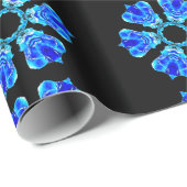 Blue Petals Geschenkpapier (Rolleneckpunkt)