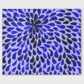 Blue Petals Geschenkpapier (Flach)