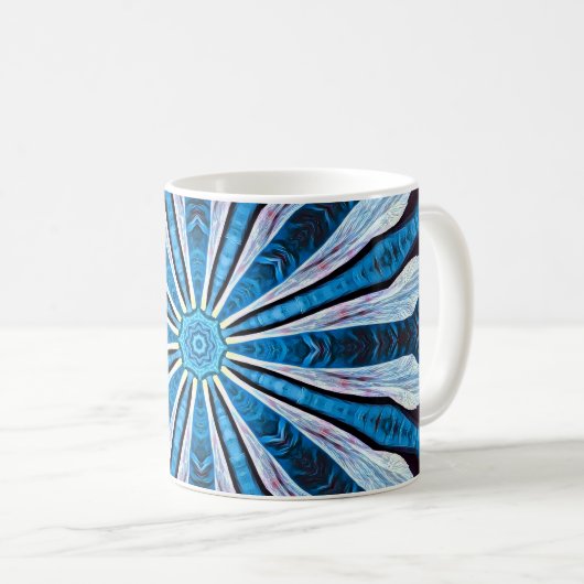 Blue Petals Kaffeetasse (VorderseiteRechts)