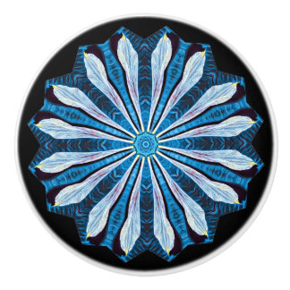 Blue Petals Keramikknauf