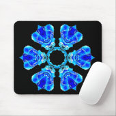 Blue Petals Mousepad (Mit Mouse)