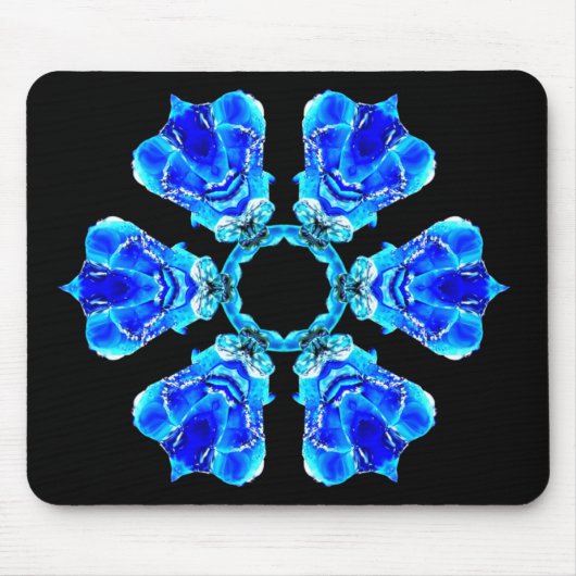 Blue Petals Mousepad (Vorne)