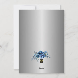 Blue Petals of Liebe: Treten Sie uns für ein Braut Einladung