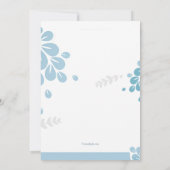 Blue Petals Photo Einladung (Rückseite)