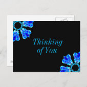 Blue Petals Postkarte (Vorne/Hinten)