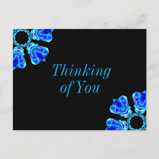 Blue Petals Postkarte (Vorderseite)