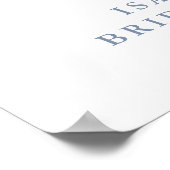 Blue Petals Prosecco Garden Brautparty Willkommen Poster (Ecke)